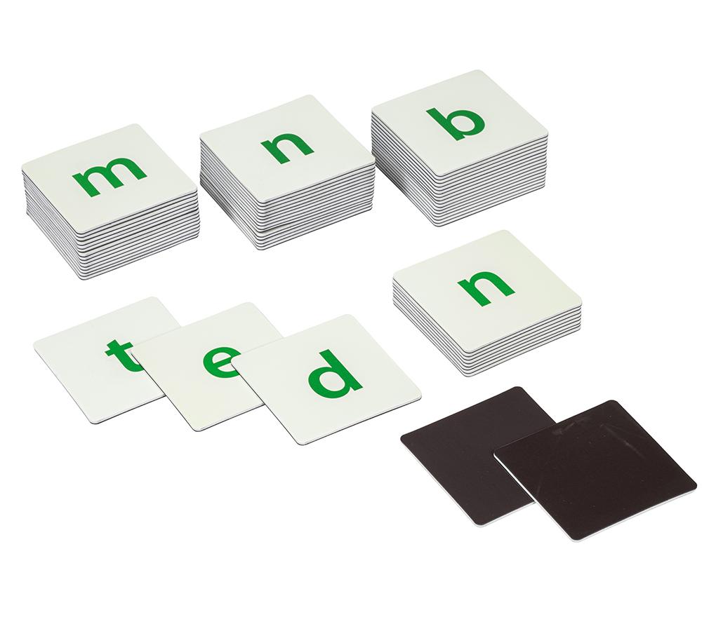 Bouwblokken - MagGenius - kleine letters - magnetisch - set van 60 assorti