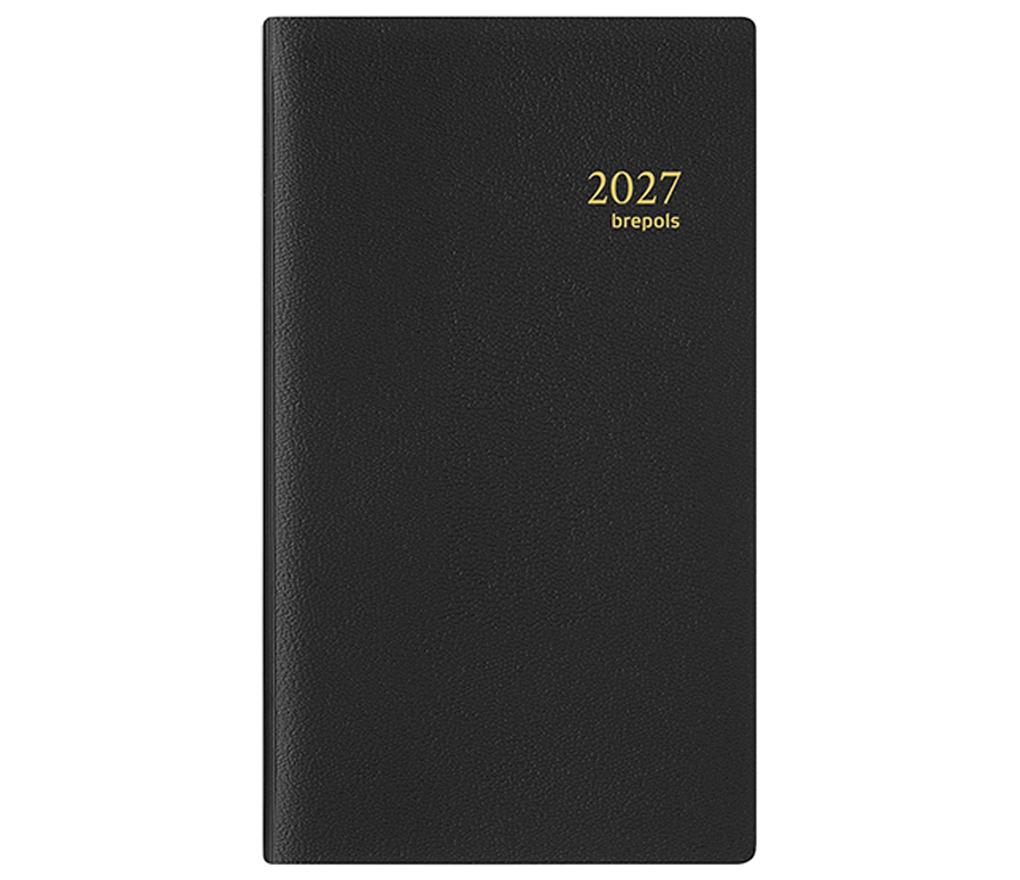 Agenda de poche Interplan [736] 90 x 165 mm 6L 7J/2P spiralé Genova noir - Par pièce