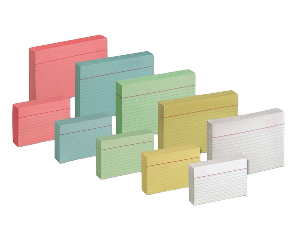 Steekkaart 100 x 150 mm wit gelijnd pak/100 - Per pak
