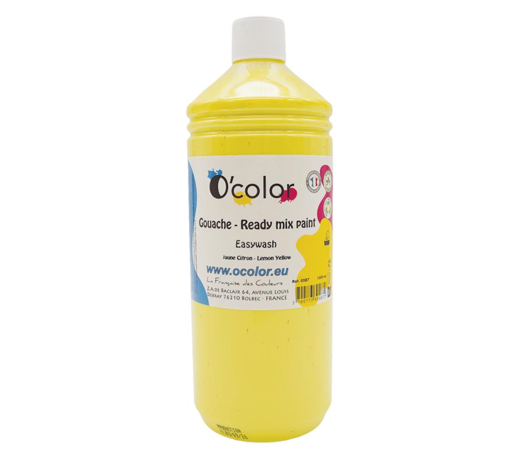 Plakkaatverf 1000 ml 02 citroengeel - Per stuk