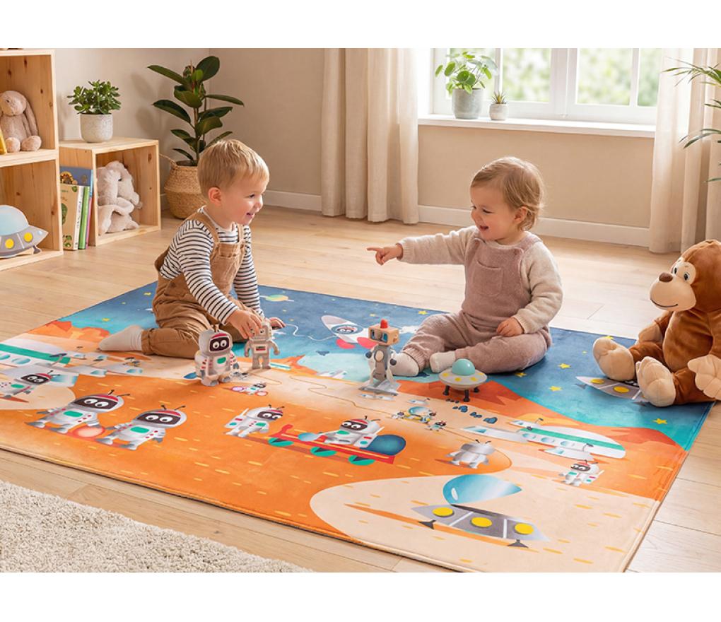 Matten - speelmat - planeet - de ruimte - 130 x 180 cm - per stuk