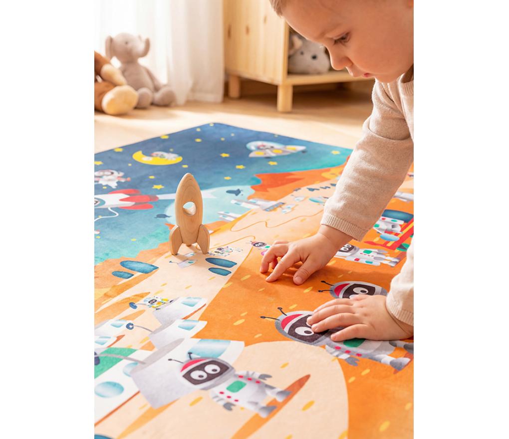 Matten - speelmat - planeet - de ruimte - 130 x 180 cm - per stuk