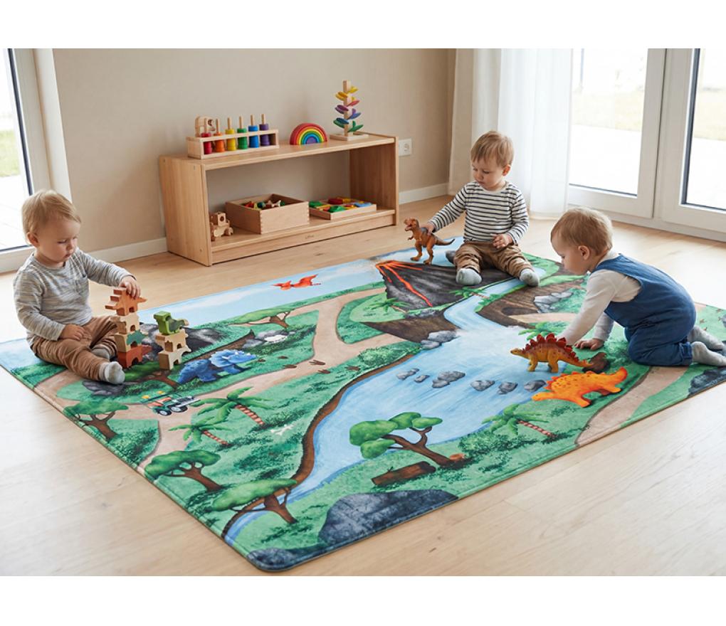 Matten - speelmat - dino - 130 x 180 cm - per stuk