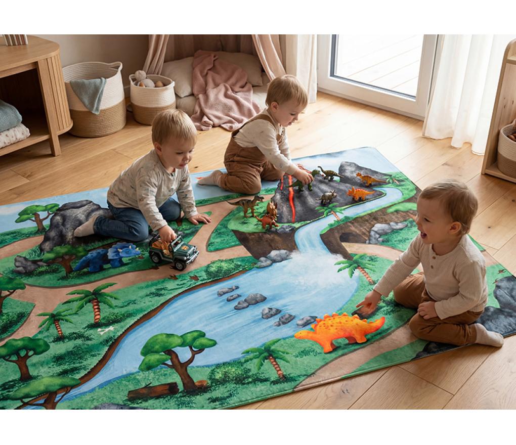 Matten - speelmat - dino - 130 x 180 cm - per stuk