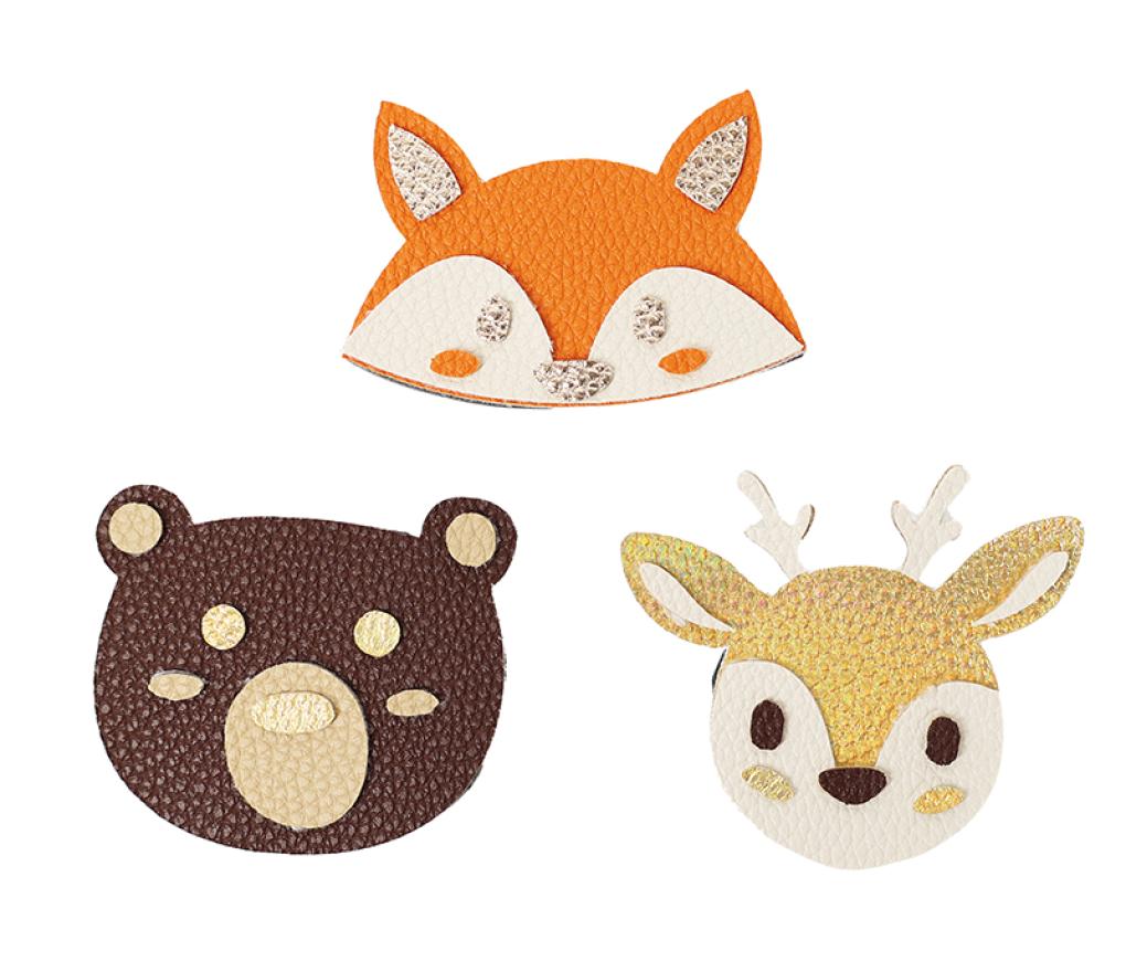 creapapier - lederlook - zelfklevend - bos - set van 10 kleuren assorti