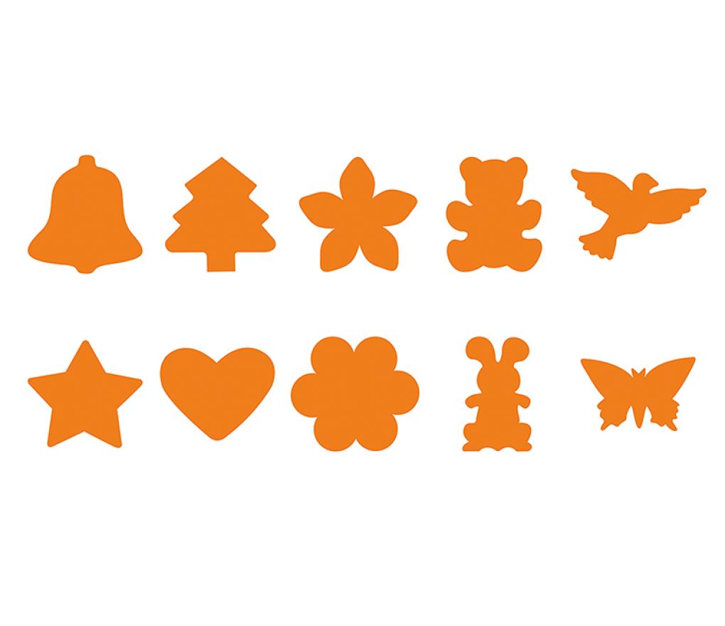 Ponsen - figuurpons - basisset ø 25 mm - set van 10 assorti