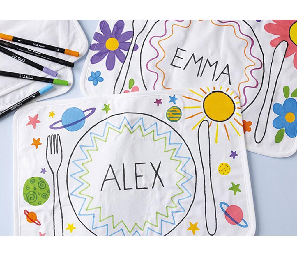 placemats - textiel - wit - set van 10