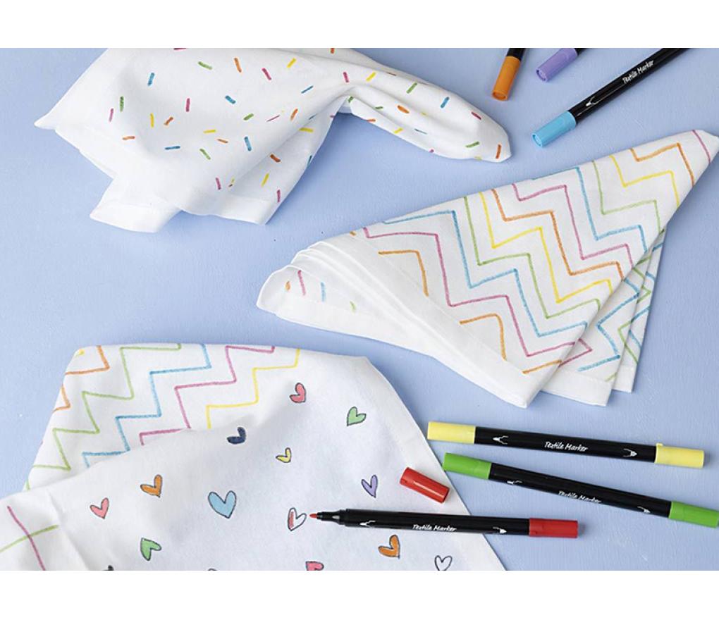 servetten - textiel - wit - set van 12