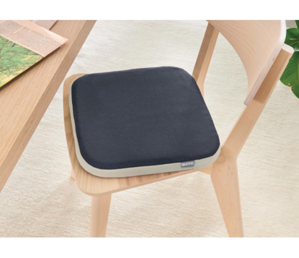 Zitkussen - Leitz - wiebelkussen met hoes - opblaasbaar - donkergrijs - per stuk