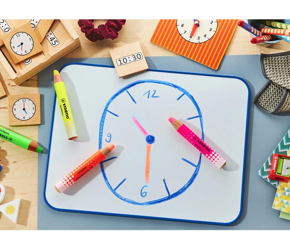 Potloden - whiteboard - Stabilo MARKdry - bordpakket - neon kleuren - per set