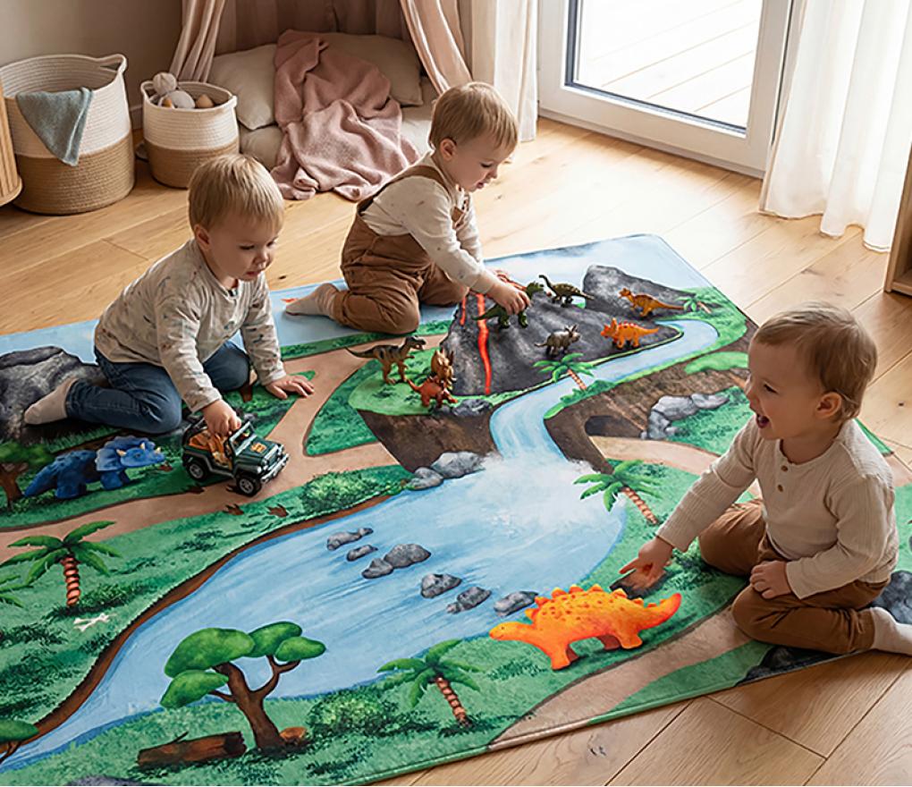 Matten - speelmat - dino - 130 x 180 cm - per stuk