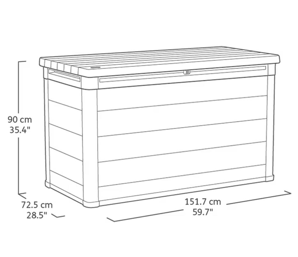 OPBERGEN - OUTDOOR - KUNSTSTOF OPBERGKOFFER - KETER - 757L - PER STUK