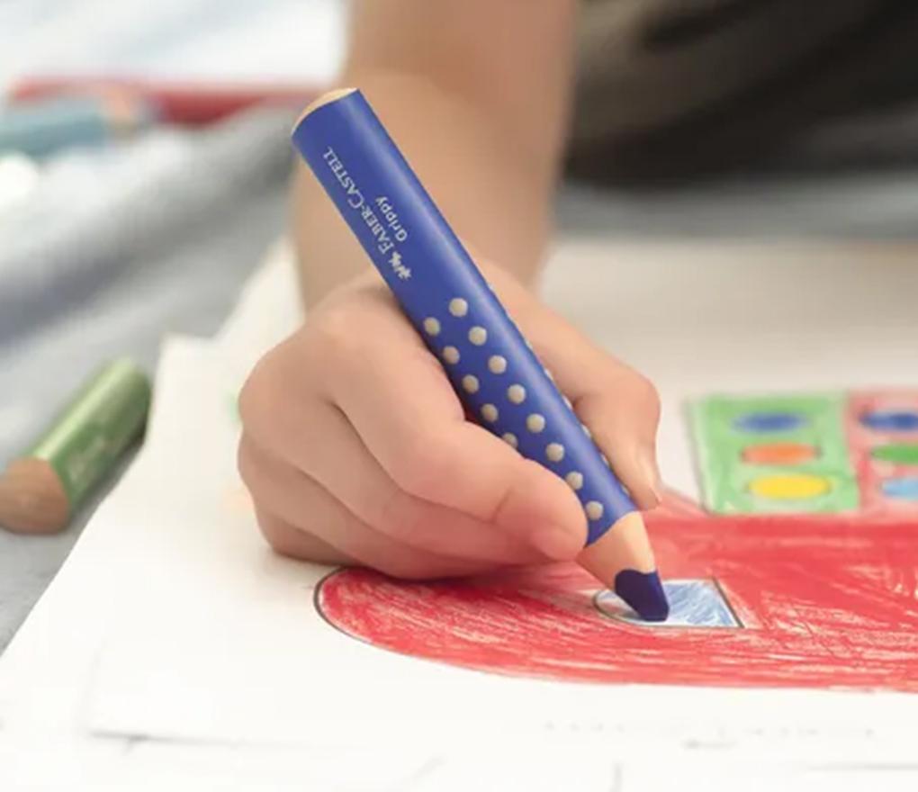 Potloden - waspotloden - Faber Castell - Grippy - 3 in 1 -  set van 10 assorti