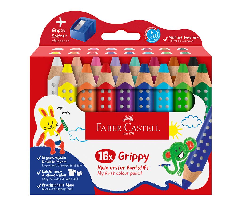 WASPOTLOOD - FABER CASTELL - GRIPPY - 3 IN 1 - SET VAN 16