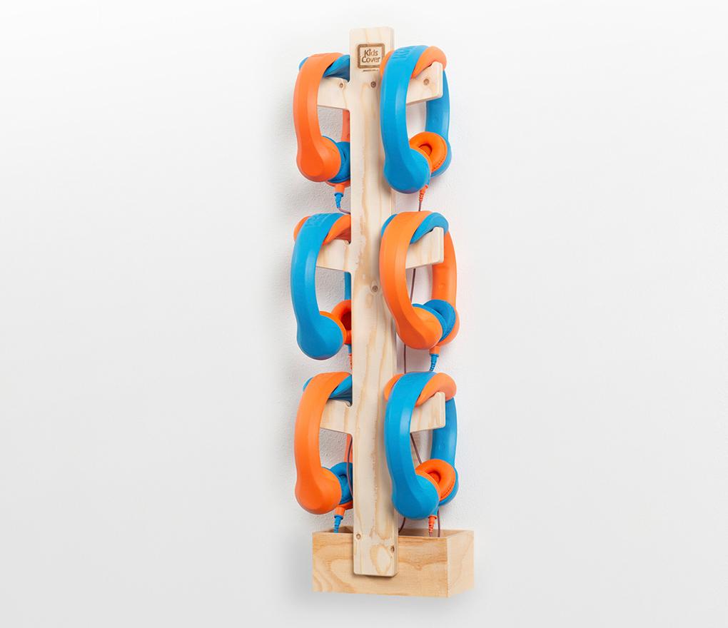 Wandopberger - KidsCover Headphone Tree - voor 6 hoofdtelefoons - hout - per stuk