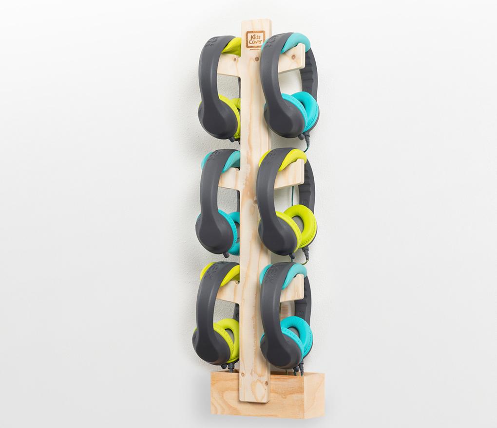 Wandopberger - KidsCover Headphone Tree - voor 6 hoofdtelefoons - hout - per stuk