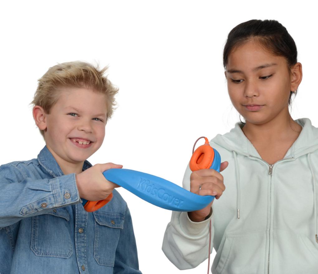 Hoofdtelefoon - Safe 'n Sound 6 Pack - KidsCover - blauw & oranje - set van 6