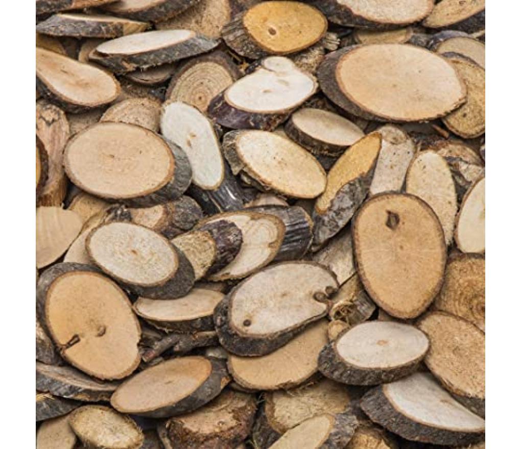 Houten boomschijfjes 25 mm om te decoreren 250 g stuks/450 - Per pak
