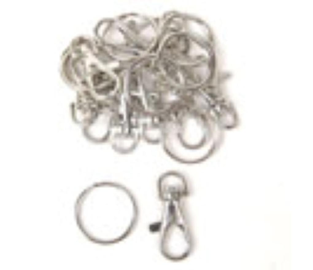 Sleutelhanger slot + sleutelring 20 mm voor krimpfolie zak/10 - Per pak