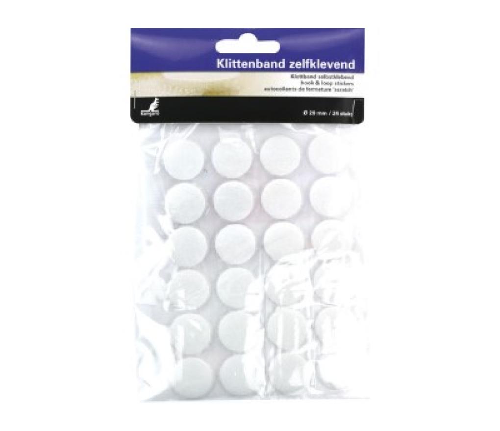 Velcro rond diameter 20 mm zelfklevend zak/24 - Per pak