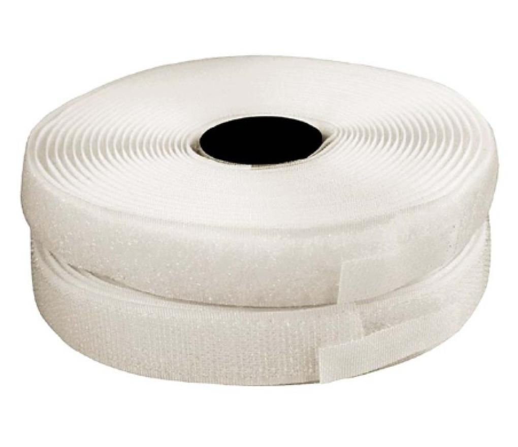 Velcro zelfklevend stof en haakjes 20 mm x 25 m - Per stuk