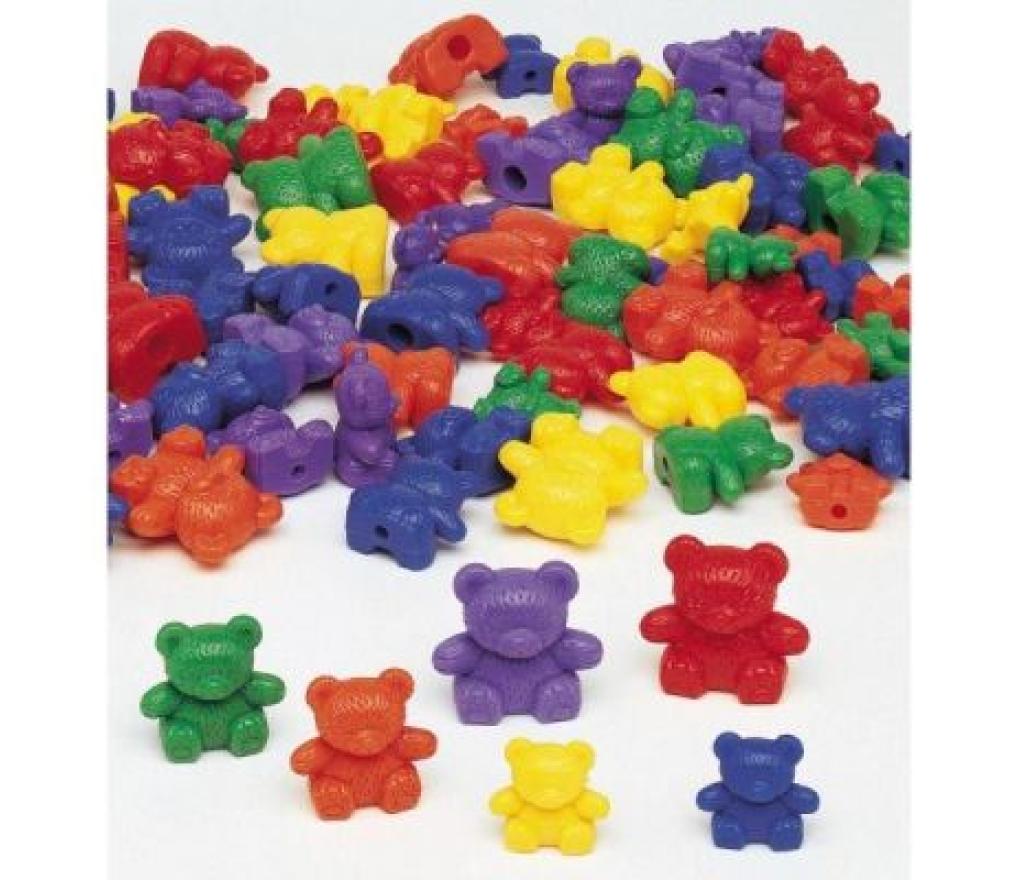 Sorteerbeertjes 3 maten 6 kleuren stuks/96 - Per pak