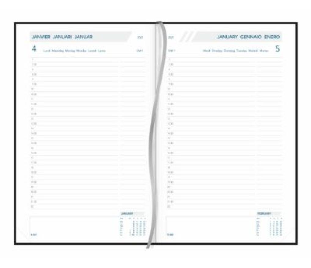 Agenda bureelmodel Daily 140 x 210 mm 1D/1P balacron gewatteerd - Per stuk