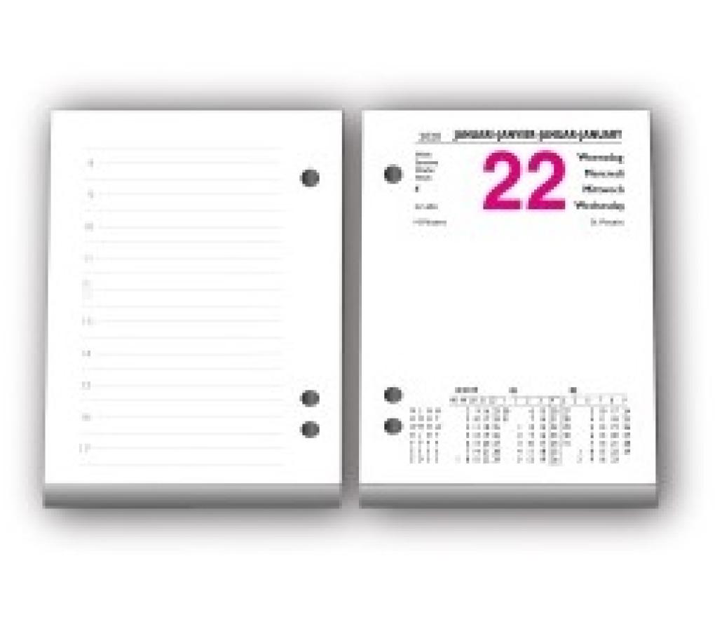 Memoblok omlegkalender 84 x 120 mm meertalig 1D/2P - Per stuk