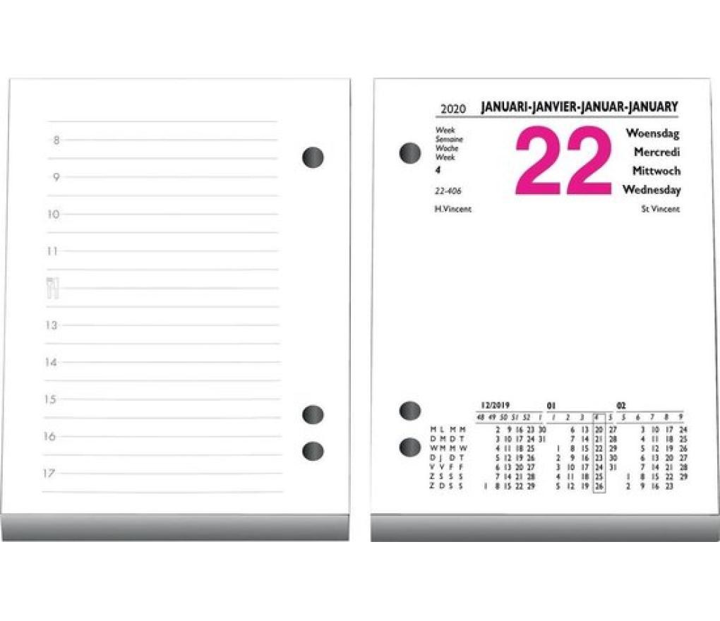 Memoblok omlegkalender 84 x 120 mm meertalig 1D/2P - Per stuk