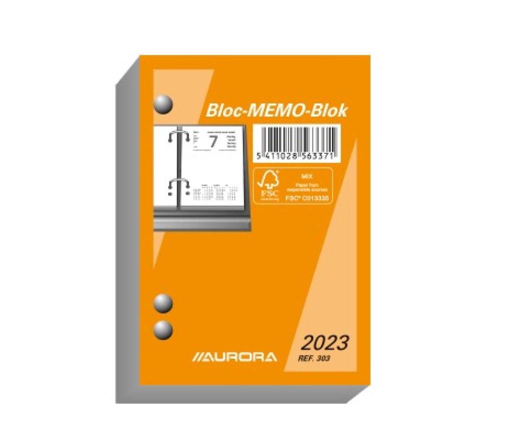 Memoblok omlegkalender 84 x 120 mm meertalig 1D/2P - Per stuk