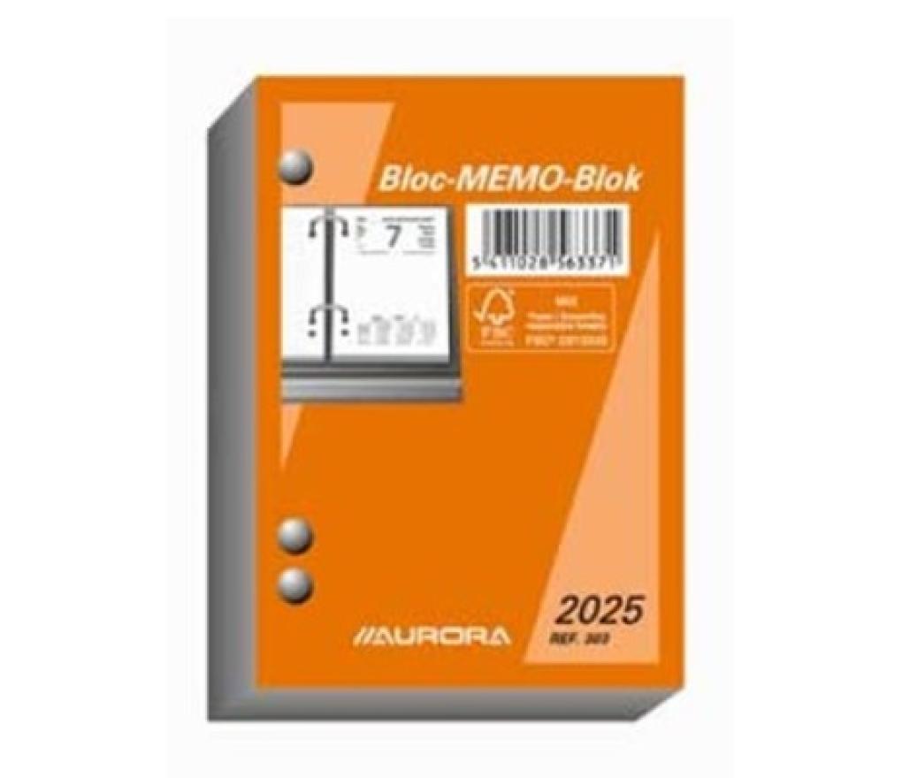 Memoblok omlegkalender 84 x 120 mm meertalig 1D/2P - Per stuk