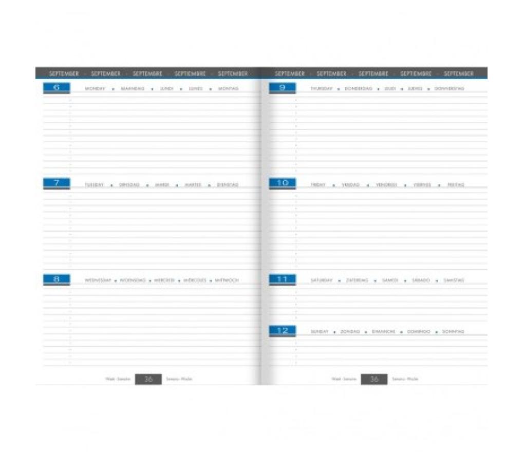 Schoolagenda A4 210 x 297 mm 90 g 56 blad 1 week op 2 blz - Per stuk