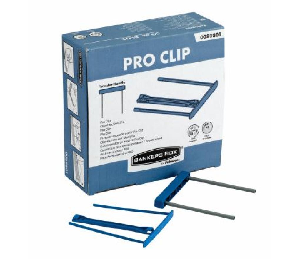 Archiefbinder Fellowes Pro Clip Blauw doos/50 - Per pak