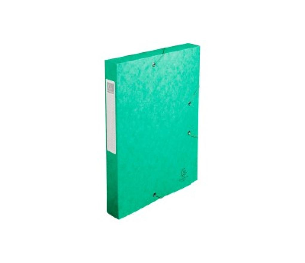Documentenbox A4 40 mm karton met elastiek groen - Per stuk