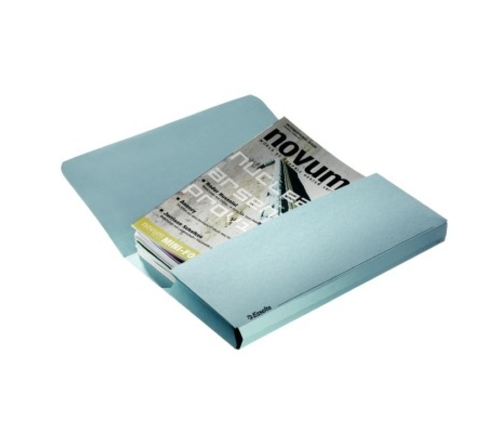 Dossiermap Esselte Pocketfile Folio karton blauw doos/25 - Per pak