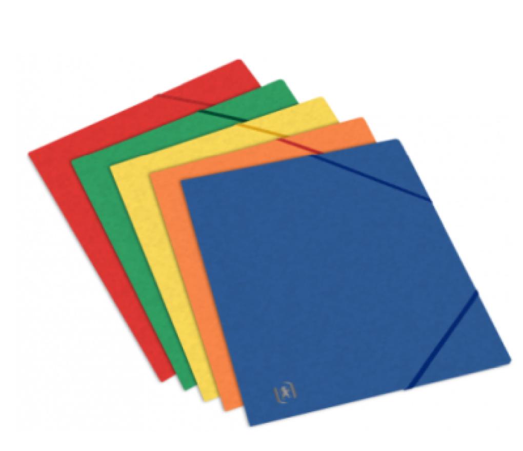 Elastomap 3 kleppen A5 Oxford Top File+ karton assorti - Per stuk
