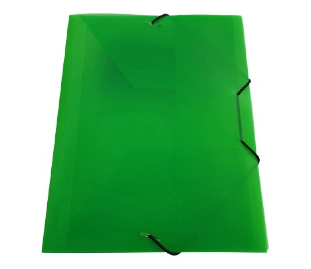 Elastomap Bronyl 3 kleppen A4 plastic lichtgroen - Per stuk