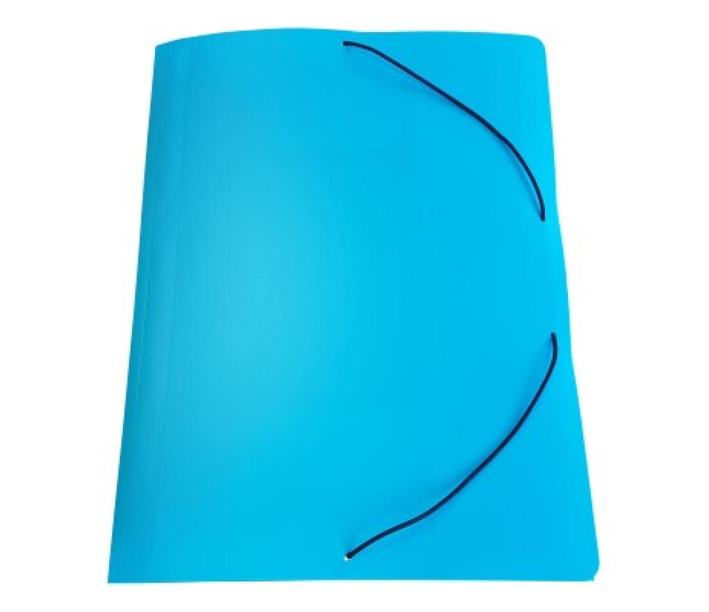 Elastomap Bronyl 3 kleppen A4 plastic turkoois - Per stuk