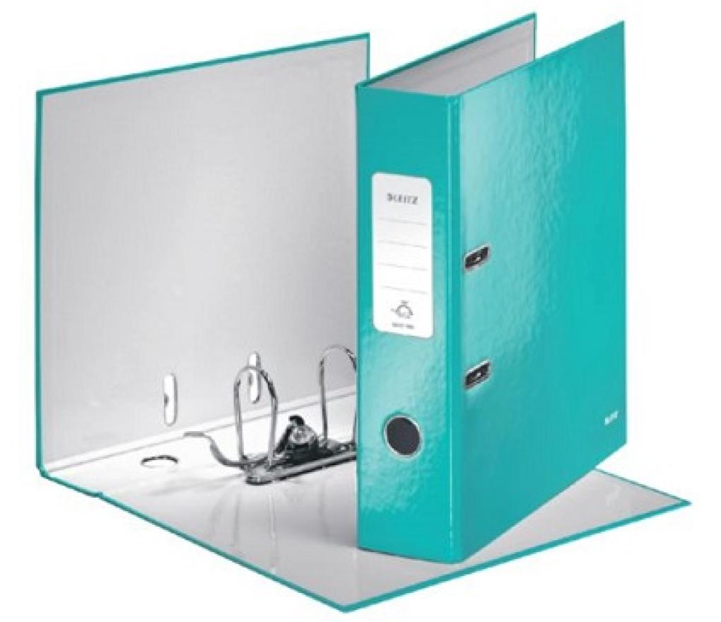 Klasseur A4 karton Leitz 1005 WOW 8 cm ijsblauw - Per stuk