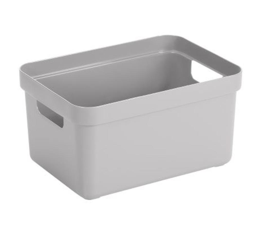 Opbergdoos Sunware Sigma home box 5 liter 25,2 x 17,5 x 12,2 cm lichtgrijs - Per stuk