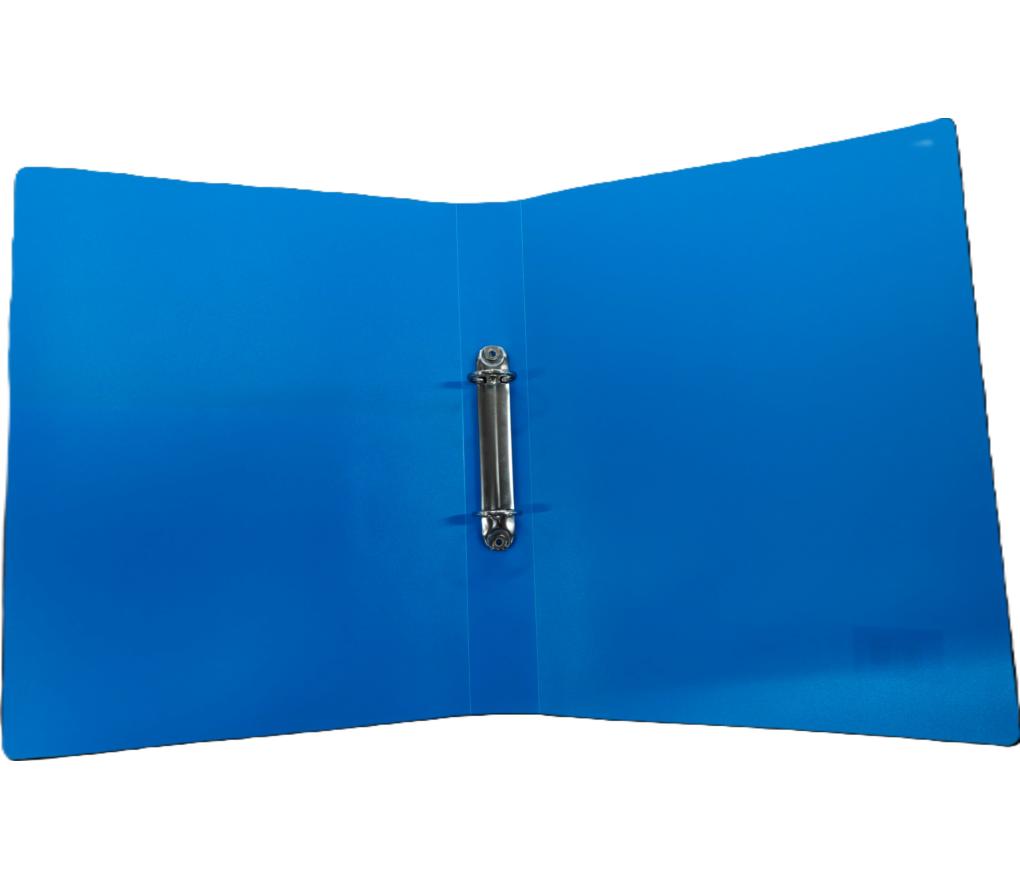 Ringmap A4 2 ringen 26 mm rug 4 cm polypropyleen blauw - Per stuk