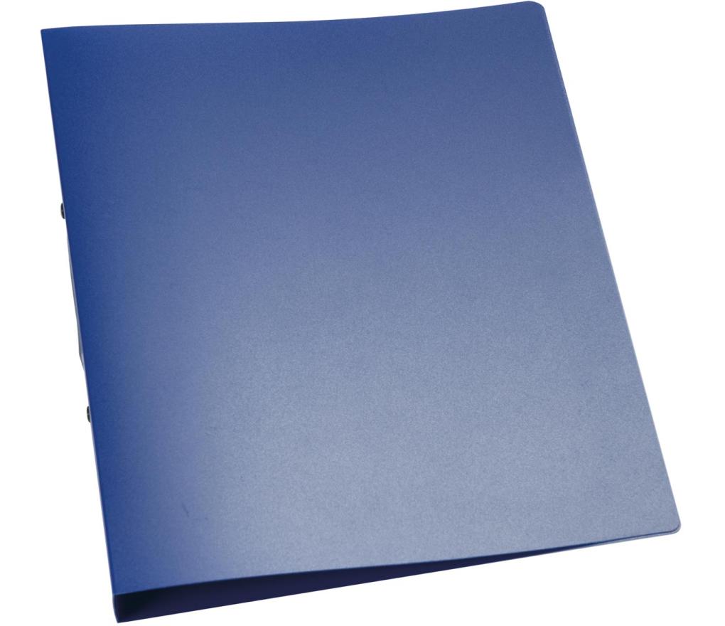 Ringmap A4 2 ringen 26 mm rug 4 cm polypropyleen blauw - Per stuk
