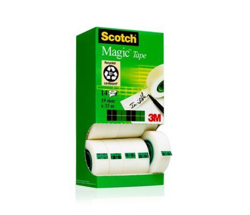 Kleefband Scotch Magic Tape 810 19 mm x 33 m value pack/14 - Per stuk