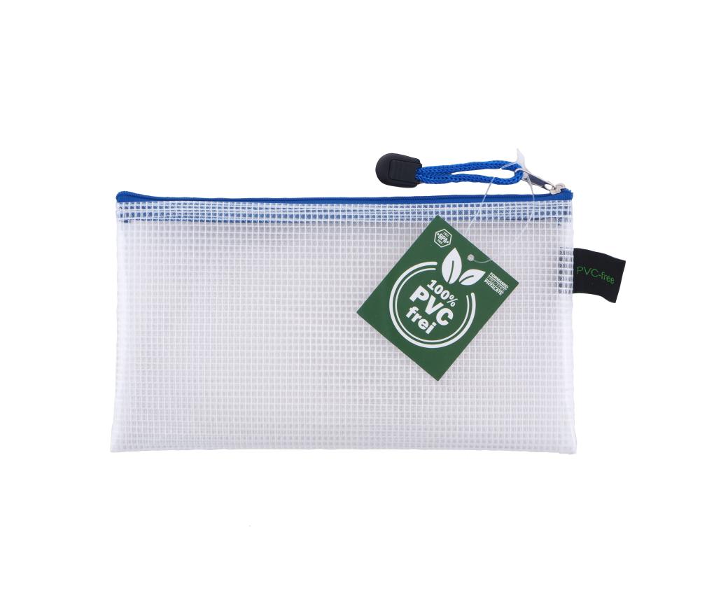 Pennenzak met rits transparant 12 x 22 cm Foldersys zonder PVC - Per stuk
