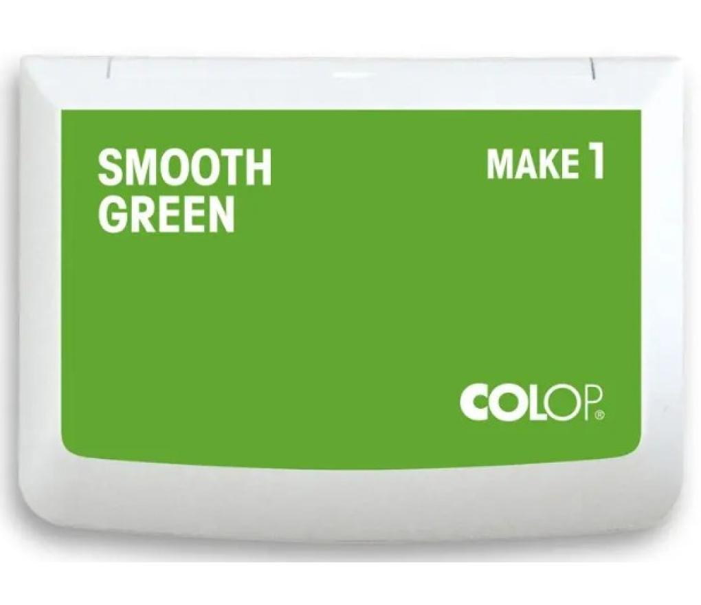 Stempelkussen Colop Make 1 9 x 5 cm waterbasis smooth green - Per stuk
