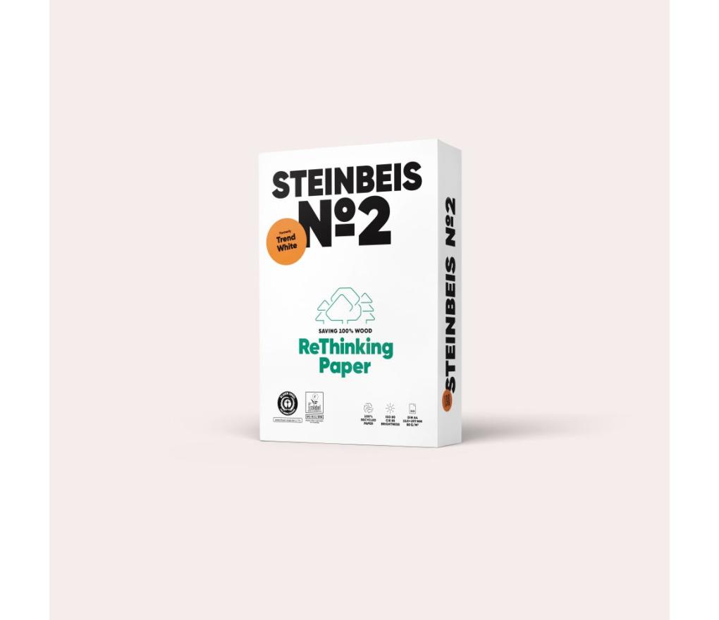 Kopieerpapier A4 80 g Steinbeis Trend wit gerecycleerd riem/500 - riem