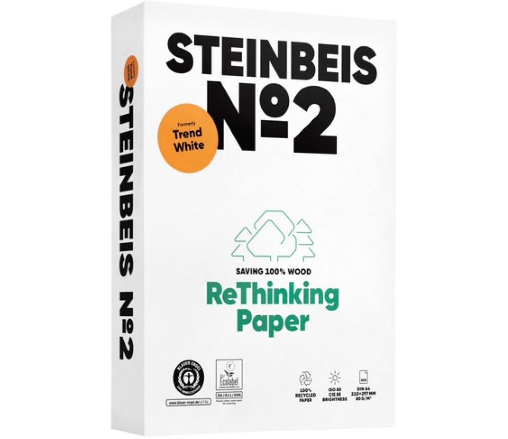 Kopieerpapier A4 80 g Steinbeis Trend wit gerecycleerd riem/500 - riem