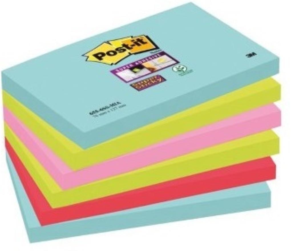Post-it 3M Super Sticky 76 x 127 mm Cosmic pak/6 - Per pak