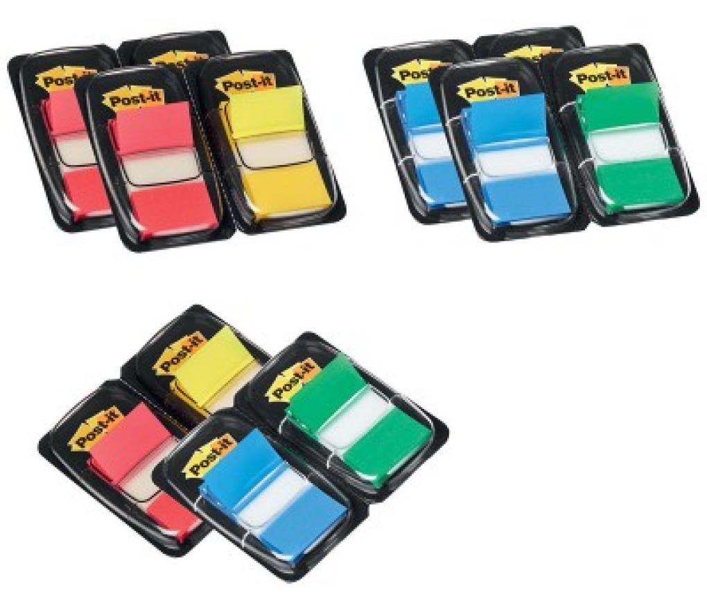 Post-it flags 680 value pack assorti 8 + 4 gratis - Per pak