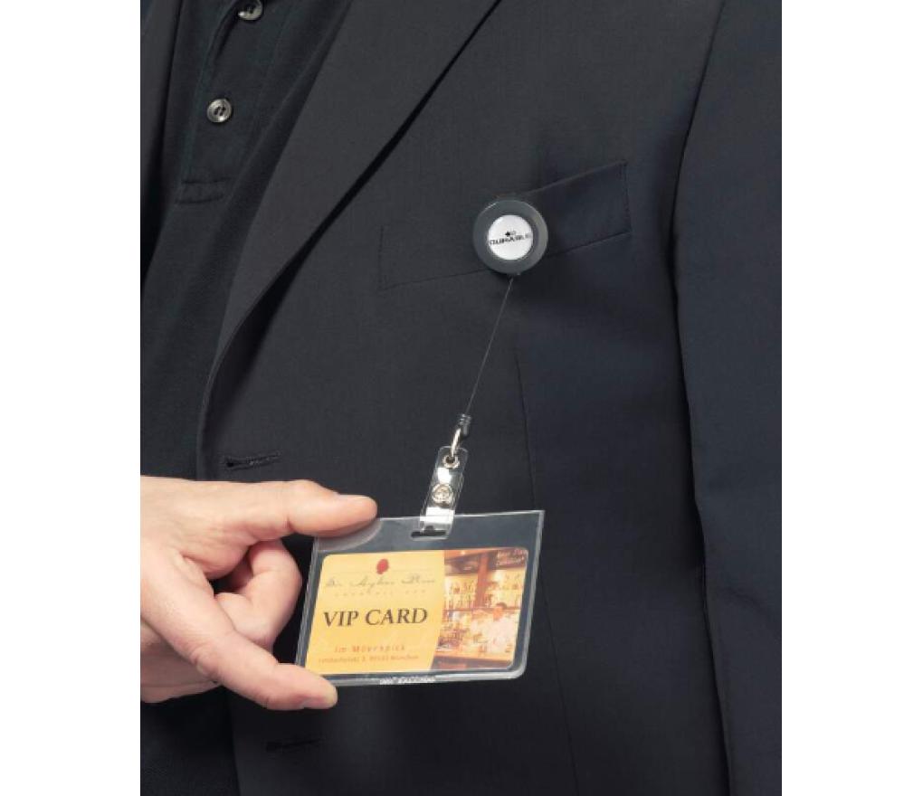 Badge afrolmechanisme Durable 8152 met drukknopsluiting - Per stuk